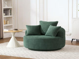 360&deg Swivel Chair Accent Barrel Chair Swivel Round Upholstered Sofa Chair with 3 Removable W2231P264471