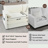 Oversized 41.73" Sofa Chair, Modern Upholstered Armchair with 1 Toss Pillow, Modular Sectional Sofa W3163P269202
