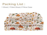4pcs cute mushroom flat sheet Red Mushroom fitted sheet set The world of 40711411