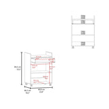FM FURNITURE Burnside Kitchen Cart with 2 Doors and 1 Drawer, White B128P301404