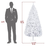 ZUN 6 FT Artificial Christmas Tree, Unlit Hinged Christmas Pine Tree with 820 Branch Tips and Sturdy 24613353