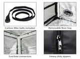 LY-120*60*150cm Home Use Dismountable Hydroponic Plant Growing Tent with Window Green & Black 51114120