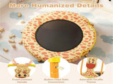 Giraffe Mini Toddler Trampoline with Foam Padded Handle Non-Slip Feet for Indoor Play 59633388