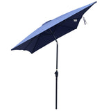 ZUN 6 x 9ft Patio Umbrella Outdoor Waterproof Umbrella with Crank and Push Button Tilt without flap for 89364583