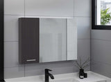 Harbor Medicine Double Door Cabinet,Four Interior Shelves, Black Wengue B097P474280