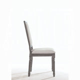 Classic Gray Finish Side Chairs Set of 2, Upholstered Seat and Back Wooden Dining Furniture B2741P331894