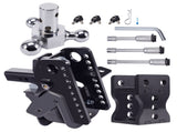 Adjustable Trailer Hitch w/ Air Suspension Bag & Three Ball Mount 6" Rise / Drop 84000552