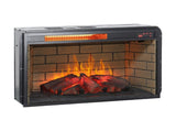 26 inch infrared quartz heater fireplace insert -woodlog version with brick 66240403