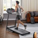 ZUN Treadmills - 2.5 HP hydraulic folding removable treadmill with 3-speed incline adjustment, 12 preset W1668124387