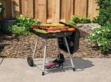 17.5 Inch Charcoal Grill with Wheels and Adjustable Dampers 61478254