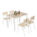 ZUN 5-Piece Dining Table Set with 4 Chairs, 43" Kitchen Table & Chairs Set for 4, Dining Room Table with 25447278