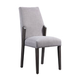 Dove Grey and Grey Oak Upholstered Side Chairs B062P182730