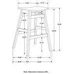 ZUN Dark Grey and Natural Walnut Bar Height Stool B062P153518