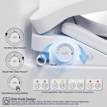 ZUN Smart Bidet Toilet Seat with Side Knob Adjustable Heated Seat with Water Temperature and Pressure T3177P286032