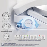 Smart Bidet Toilet Seat with Side Knob Adjustable Heated Seat with Water Temperature and Pressure T3177P286032
