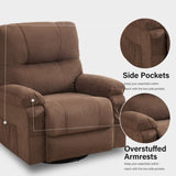 ZUN Recliner chair,360 degree rotating swing single sofa chair, equipped with soft cushion and backrest, W1521P265838