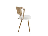 Wicker dining chairs - 2-piece set - Farmhouse soft cushioned cane back kitchen chair, sponge 78496311