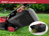 12 ampere 13.5 inch electric rope lawn mower with dual safety switches -Red 48582544