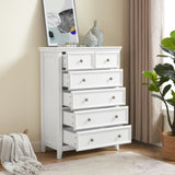 ZUN Modern 6 Drawers Dresser 6 Drawers Cabinet,Chest of Drawers Closet Organizers and Clothes W2275P149796