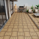 Patio Floor Tiles Pack of 22 WPC Wood-Plastic Composite Patio Deck Tiles DIY Interlocking Decking W206P201284