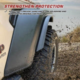 Front & Rear Fender Flares Compatible with 2018-2023 Jeep Wrangler JL & JLU Unlimited Sahara W2801P235805