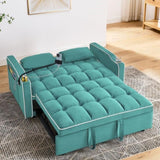 55.51 inch versatile foldable sofa bed in 3 lengths, modern sofa sofa sofa velvet pull-out bed, W2353P232226