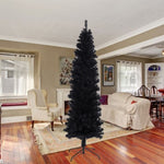 ZUN 7.5FT Black Slim Artificial Christmas Tree Includes Foldable Metal Stand 82779090