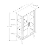 Curio Cabinet Lighted Curio Diapaly Cabinet with Adjustable Shelves and Mirrored Back Panel, W169392180