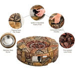 ZUN Fire Pit Table 40,000 BTU Stone Gas Fire Stove Pit for Outdoor Patio 55324364