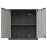 ZUN Metal Wall-Mounted Tool Storage Cabinet with Locking Door and 1 Shelf 1 Opened Drawer for Garage 10688530