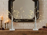24 in, Artificial Christmas Tree, with 24 LED Lights, White Holiday Xmas Tree for Indoor Home Office 79528090