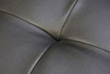 Genesis 55.5"W Black PVC Fabric Loveseat with LED Lights, USB Charger, Tufted Cushions B061P239125