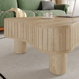 Lift Top Coffee Table for Living Room 42" - Fluted Panel Hidden Storage, Silent Hydraulic Lift, W1445P317475