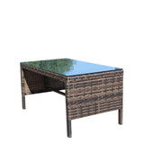 Outdoor patio Furniture 1 Coffee Table with clear tempered glass W20966895