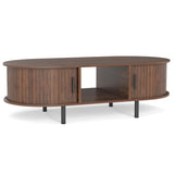 48 inch vintage coffee table with sliding slot door 82296919