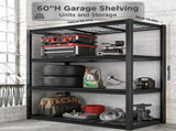 Heavy Duty Garage Storage Shelves, 2240 lbs Metal Adjustable Steel Shelving Rack, 40"W x 20"D x 27197887