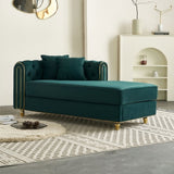 66.9''W Velvet Chaise Lounge,Luxury Modern Chaise Furniture,Tufted Back with 2pcs toss pillows for W579P224636