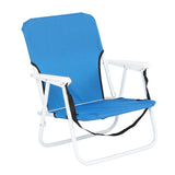 Oxford Cloth Iron Outdoor Beach Chair Blue 16577017