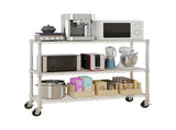 6-Tier disassembly and free assembly NSF-Certified Steel Wire Shelving with Wheels 77426576