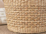 Water Hyacinth Woven Round Multi Use 16" Storage Basket - Natural Brown B093P295024