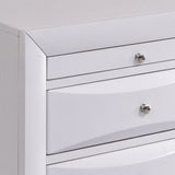 White Nightstand with 2 Drawers B062P181313
