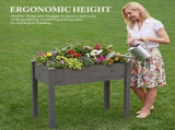 Bed - Cedar Planter with Non-Woven Liner, Bottom Drainage, 30-Inch Height, 34 x 18 x 30 in Sizes for 35369819
