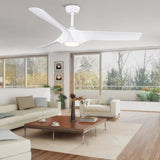 ZUN 56 In.Intergrated LED Ceiling Fan with White ABS Blade W136756003