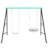 ZUN Swing Stand Frame,Swing Set Frame for Both Kids and Adults,500 Lbs Heavy-Duty Metal A-Frame Backyard 69258151