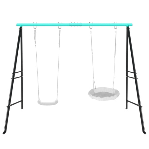 ZUN Swing Stand Frame,Swing Set Frame for Both Kids and Adults,500 Lbs Heavy-Duty Metal A-Frame Backyard 69258151