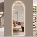 65" x 21" Arch Design LED Full Length Mirror ,Dimmable, High Definition & Explosion-Proof, W2709P242456