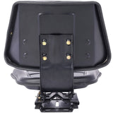 Tractor Seat w/ Backrest Black Slide Track Steel/PVC Compact Mower W46577688