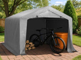 6X6FT Outdoor Storage Shelter Shed GREY 78659309