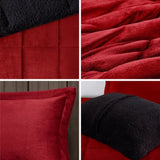 Full/Queen Plush to Sherpa Down Alternative Comforter Set B035100471