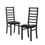 ZUN Metal Dining Chairs Set of 2, Steel Legs and PU Leather Seats, High Back Armless Dining Chairs, for W757P232710